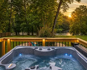 Waterfront Modern Design Hottub Gameroom Kayaks - Image 2