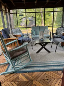 Cozy 2 bedroom cabin with fireplace, lake views, steps to sand bottom swimming - Image 2