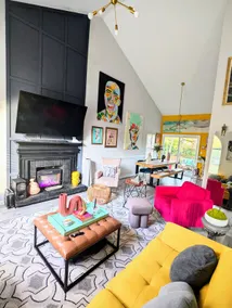 Unique Artsy Game Room Theatre Charlotte Glamping - Image 2