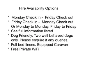 Dog Friendly Lovely Caravan by Beach Prestatyn N Wales 6 Berth Read full Host details before booking Mon in to Fri out Fri in to Mon out Mon to Mon Fri to Fri ONLY - Image 4
