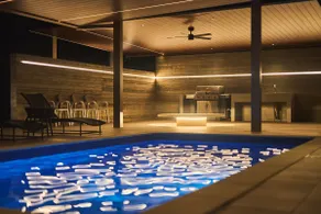 Italian resort with a rooftop pool patio in Izu, featuring a natural hot spring, sauna, BBQ, fireplace, and workspace - Image 2