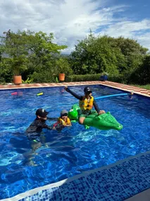 Suitable for use inside the house, in the field, and in the pool; except for families - Image 3