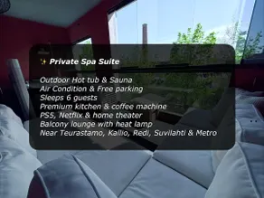 Sauna & outdoor hot tub, 6 people, Parking, AC, 2BR - Image 4