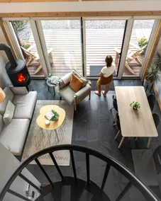 Aurora Modern Cabin with Sauna and Fireplace - Image 3