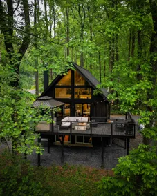 *NEW* Black Luxe A-Frame w/ Spa, Gameroom, Movie - Image 2