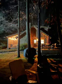  Secluded Log Cabin with trail to North Point County Park to the beach.   - Image 2