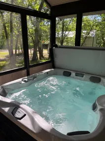 Private cabin with hot tub and gazebo at Rock Lake - Image 3