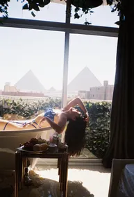 Pharaoh pyramid view Egypt romantic room - Image 2