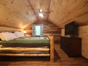 Windham Lake Retreat | Knotty Pine Cabin Fire pit - Image 5