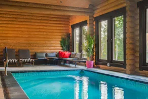Log House w Pool, Tennis Court, Sauna - Camelback - Image 2