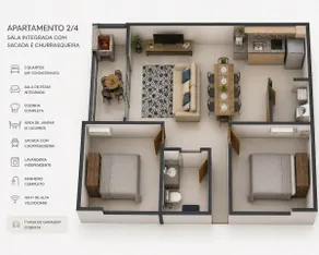 Apartment NOVO•500m to the sea 2 bedrooms•4km to the airport•9km to Beto Carrero. - Image 5