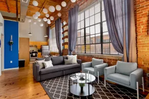 100 Year-Old Historic Brick 2BR Loft & Large Patio & Hammocks & High Ceiling - Image 3