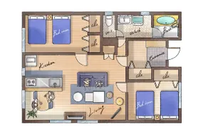 Asahiyama Zoo is 14 minutes by car | Family & Group | Comfortable for 8 people | 160 m² | 2 rooms (entire building rental) | Parking for 4 cars - Image 5