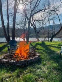 Riverfront cabin w/ hot tub, kayaks, dock, dog ok - Image 5