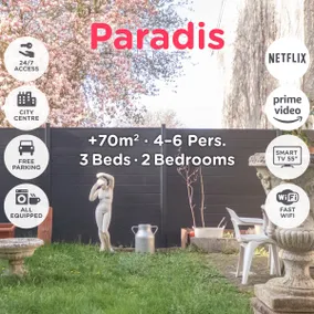 Cozy Comfy 3 Beds 70 m² Central WiFi + Netflix Prime Video - Image 4