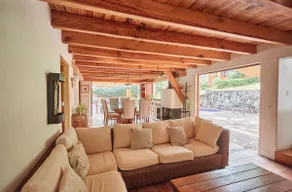 Residence with a swimming pool, paddle tennis court, and garden. - Image 5