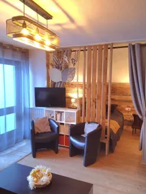 Bright family apartment balcony with view mountain - Image 3