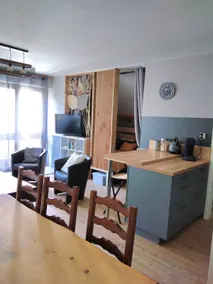Bright family apartment balcony with view mountain - Image 5