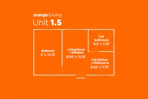 1.5• Generator • 2nd Floor • Parking • 1BR • 396sf - Image 3