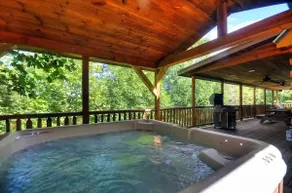 5BR Log Cabin • Hot Tub, Game Room, Yard & Firepit - Image 4