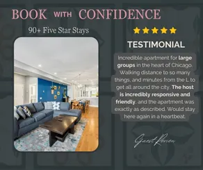 River North 3BR/2BA: HUGE, Parking, Center Chicago - Image 2