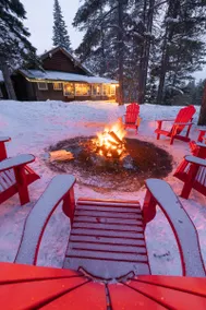 Romantic Log Cabin, Large Stone Wood Fireplace - Image 4