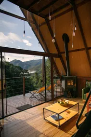 Glass Chalet in the Woods with Waterfalls - Image 2