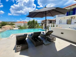 Portoheli Villa Downtown, Pool & Port view - Image 3