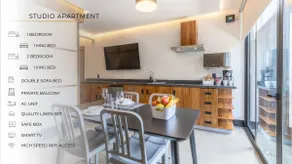 L104 New Studio apt 2Bdrm 1bath fits 6 AC Rooftop - Image 2