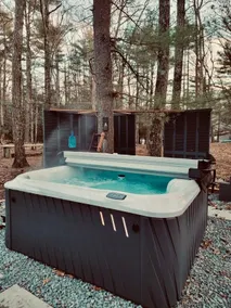 Modern Chalet with Hot Tub & Fire Pit at Lake Wallenpaupack - Image 2