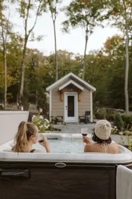 Cozy Cabin with hot tub, Sauna, hot yoga studio. - Image 3