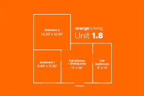 1.8 • 1st Floor • 2BR • Parking • 480SF • Urban - Image 4