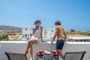Plaka Naxos villa pool breakfast Depis Edem red - Image 4