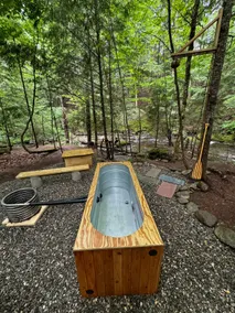 Wood-Fired Hot Tub Cabin by Stream | Jay Peak - Image 2