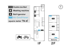 Free parking available for 1 car, covered bike parking also available, good access to central areas such as Sakae Station and Nagoya Station - Image 4