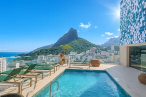 Flat with balcony, sea view and Cristo in Leblon - Image 4