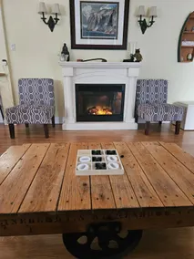 winter river retreat with hot tub and sauna - Image 4