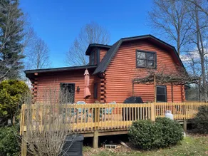 Convenient Log Home: View, Hot Tub, Water Feature! - Image 2