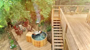 Wood-Fired HotTub+Very Secluded Minimalist+Woodsy - Image 2