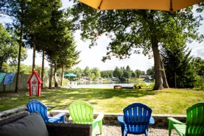 Lakefront Cabin, private beach, outdoor games - Image 3