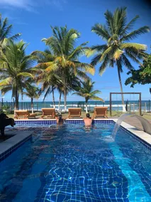Dream pool under coconut palms, right on the beach - Image 5