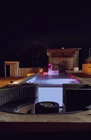 Modern villa with pool, grill, and fire pit - Image 3