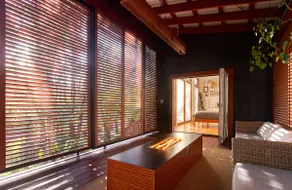 Fire Pit Soaking Tub Enclosed Lanai Artisan Home - Image 4