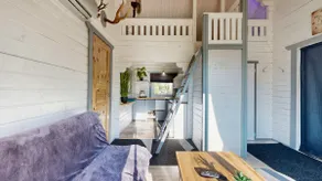 Cozy sauna house with grass roof - Image 4