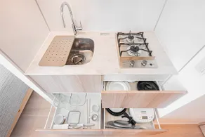 Rare apartment. Kitchen/washing machine/coffee maker/microwave/Nishimabu Roppongi Tokyo Tower, 1DK luxury apartment 1202 - Image 5