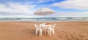 Beachfront Chalet with Private Pool and Balcony - Image 5
