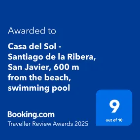 Casa del Sol - Santiago de la Ribera, San Javier, 600 m from the beach, swimming pool - Image 4