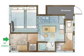 J House 201/9-min walk to Oshiage-Skytree Station/4-min walk to Hikifune Station/Direct train to Narita Airport and Haneda Airport/1 stop to Asakusa - Image 3