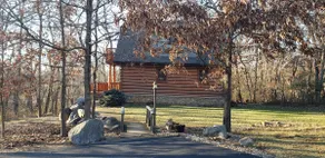 secluded cozy cabin in the woods on Sangamon river - Image 2