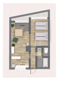 7 minutes from the station, parking available, 1 minute to a convenience store, maximum 21 guests, 57 ㎡ - 6 people, 54 ㎡ - 6 people, 45 ㎡ - 5 people. - Image 2